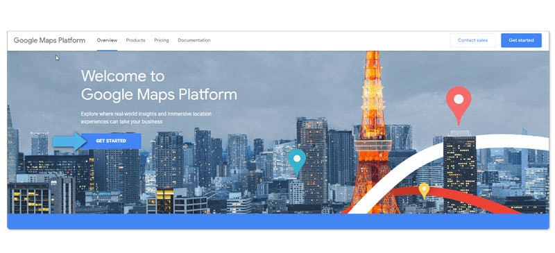 Google Maps API instruction step 1